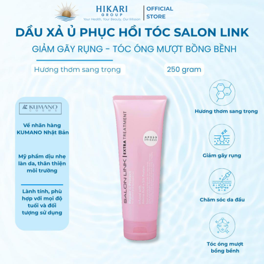 Kem Dưỡng Tóc Kumano Salon Link Siêu Dưỡng & Phục Hồi Tóc Hư Tổn 250g