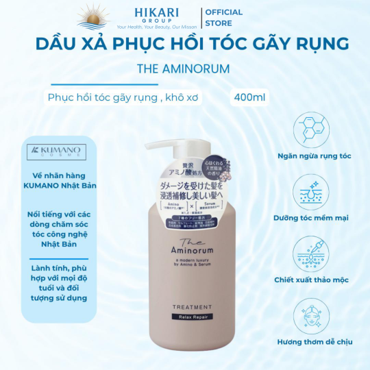 Dầu Xả The Aminorum Khóa Dưỡng Chất & Phục Hồi Tóc Gẫy Rụng 400ml